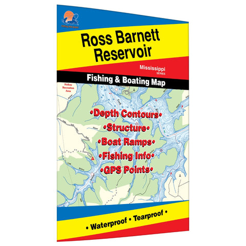 Buy map Ross Barnett Reservoir Fishing Map