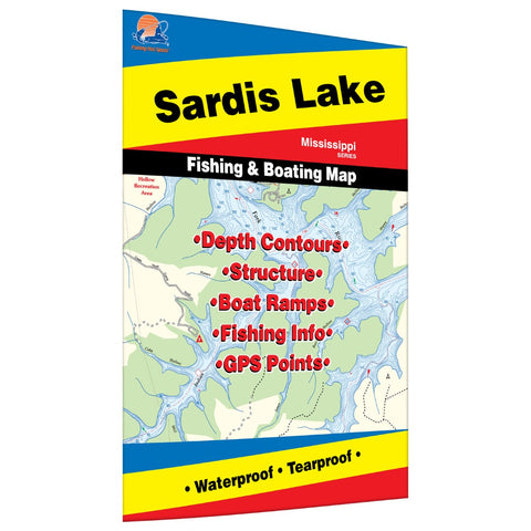 Buy map Sardis Lake Fishing Map