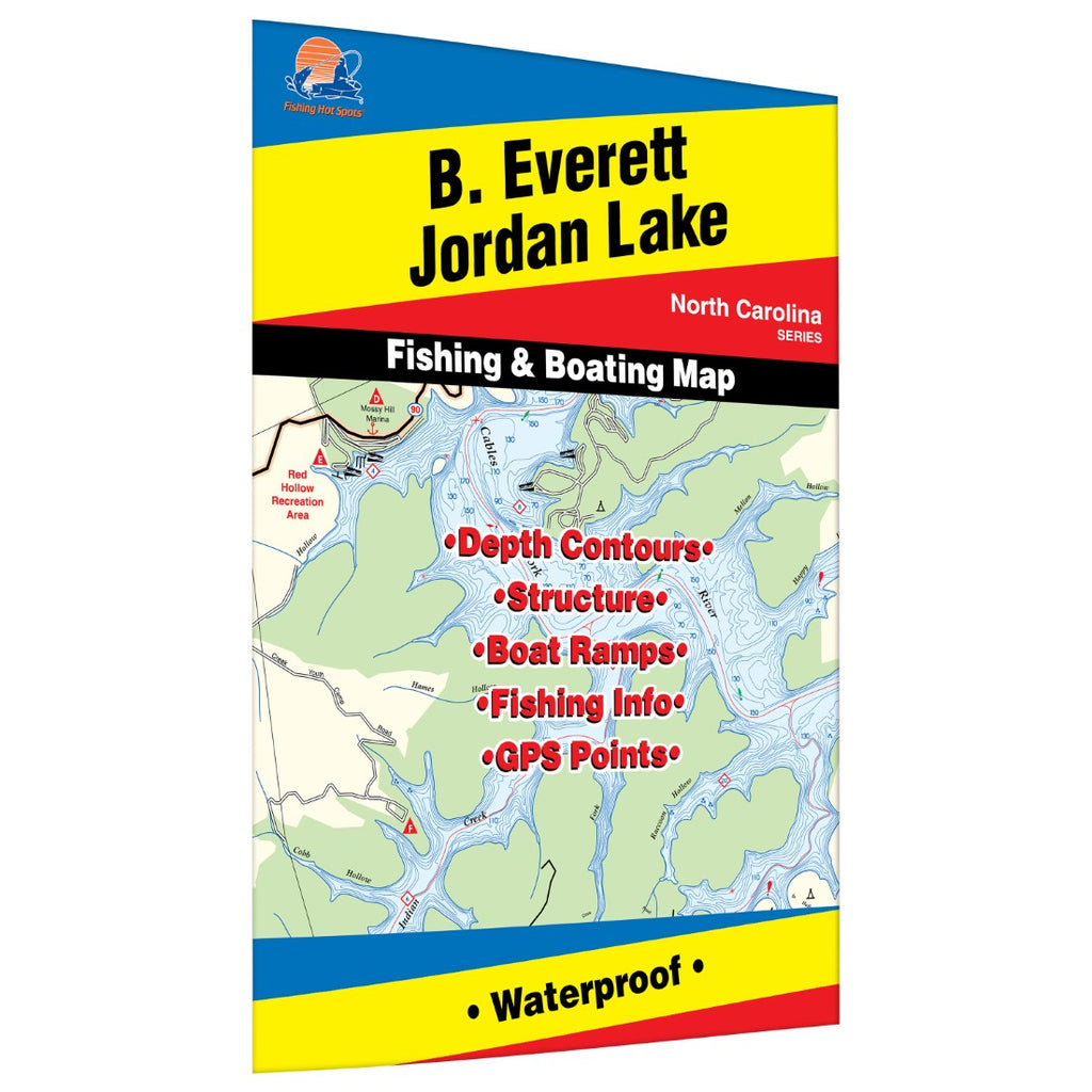 Buy map: B. Everett Jordan Lake Fishing Map – YellowMaps Map Store