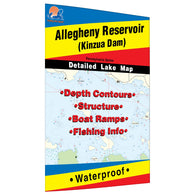 Buy map Allegheny Reservoir (Kinzua - PA/NY) Fishing Map