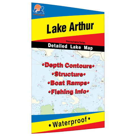 Buy map Lake Arthur, Pennsylvania fishing map