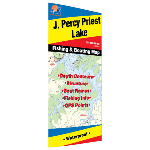 Buy map J. Percy Priest Lake Fishing Map