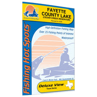 Buy map Fayette County Lake Fishing Map