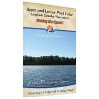 Buy map Post Lakes-Upper/Lower (Langlade Co) Fishing Map