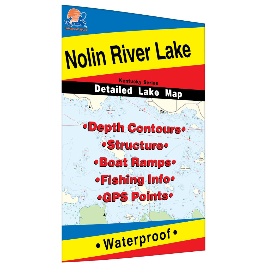 Buy map: Nolin River Lake Fishing Map – YellowMaps Map Store