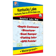 Buy map Kentucky Lake-North (Kentucky Dam to KY/TN Line) Fishing Map