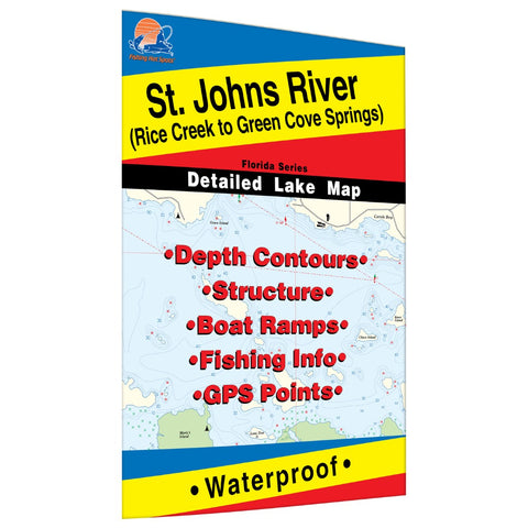 Buy map St. Johns River (Rice Creek to Green Cove Springs) Fishing Map