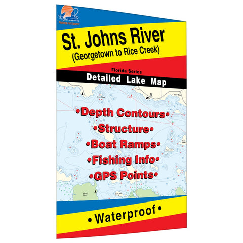 Buy map St. Johns River (Georgetown to Rice Creek) Fishing Map