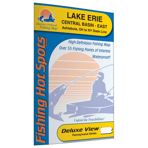 Buy map Lake Erie Central Basin East Fishing Map (Ashtabula, Ohio to New York State Line)