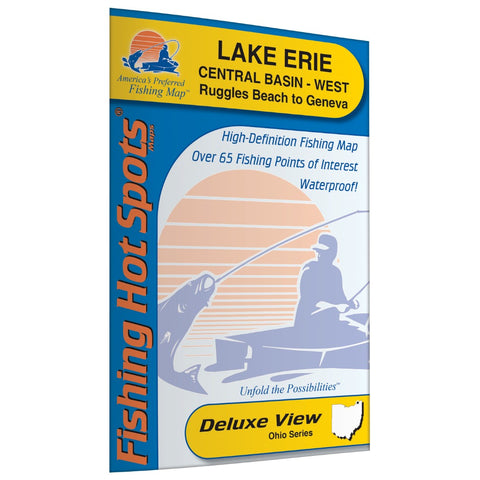 Buy map Lake Erie Fishing Map - Central Basin West (Ruggles Beach to Geneva, Ohio)