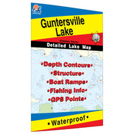 Buy map Guntersville fishing map