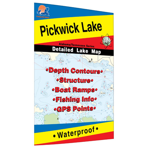 Buy map Pickwick Lake Fishing Map