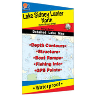 Buy map Lake Sidney Lanier North Fishing Map (North of Browns Bridge)