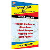 Buy map Hartwell Lake-East Fishing Map