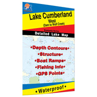 Buy map Lake Cumberland-West (Dam to Wolf Creek) fishing map