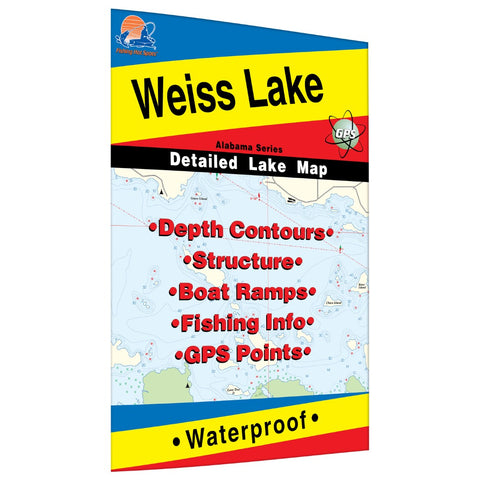 Buy map Weiss Lake Fishing Map