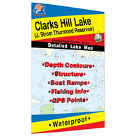 Buy map Clarks Hill Lake (J. Strom Thurmond - GA/SC) Fishing Map