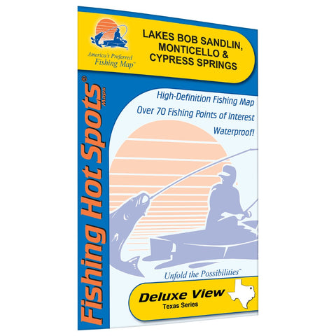 Buy map Lakes Bob Sandlin, Monticello & Cypress Springs fishing map