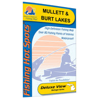 Buy map Mullett & Burt Lakes Fishing Map