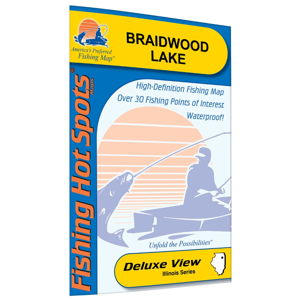 Buy map Braidwood Lake Fishing Map YellowMaps Map Store