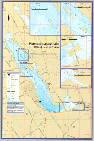 Buy map PENNESSAWASSEE (NORWAY LK) MAP