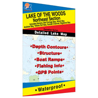 Buy map Lake of the Woods Northeast Fishing Map (incl. Kenora/Witch/Bigstone Bays)
