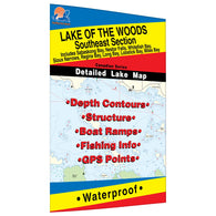 Buy map Lake of the Woods Southeast Fishing Map, Lake (incl. Sioux Narrows/Nestor Falls)