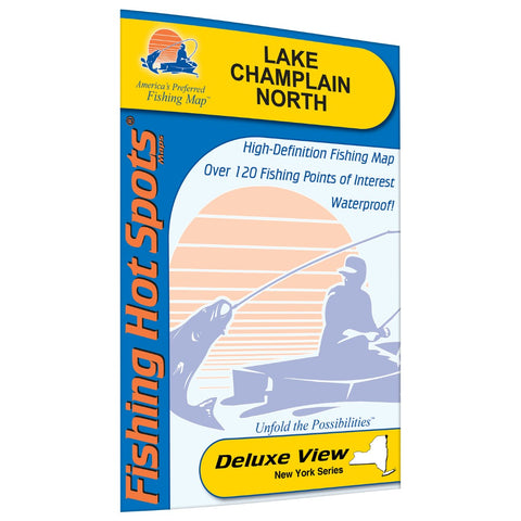 Buy map Lake Champlain North Fishing Map (Quebec waters to South Hero)