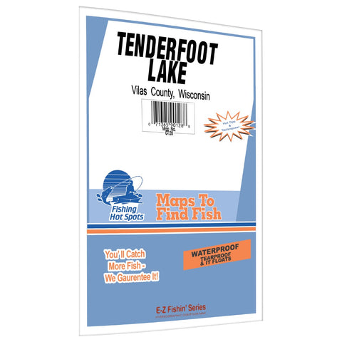 Buy map Tenderfoot Lake (Vilas Co) Fishing Map