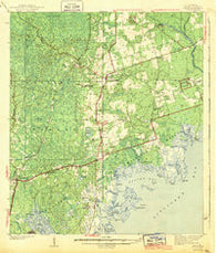 Arran Florida Historical topographic map, 1:62500 scale, 15 X 15 Minute, Year 1943