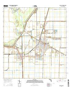 Belle Glade Florida Current topographic map, 1:24000 scale, 7.5 X 7.5 Minute, Year 2015