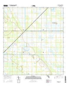 Bluefield Florida Current topographic map, 1:24000 scale, 7.5 X 7.5 Minute, Year 2015
