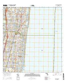 Boca Raton Florida Current topographic map, 1:24000 scale, 7.5 X 7.5 Minute, Year 2015