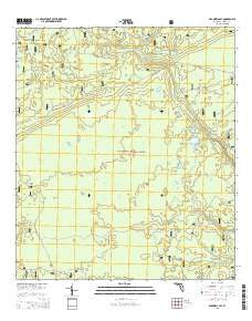 Bradwell Bay Florida Current topographic map, 1:24000 scale, 7.5 X 7.5 Minute, Year 2015