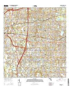 Brandon Florida Current topographic map, 1:24000 scale, 7.5 X 7.5 Minute, Year 2015