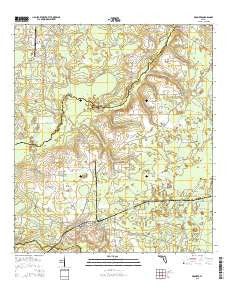 Brooker Florida Current topographic map, 1:24000 scale, 7.5 X 7.5 Minute, Year 2015