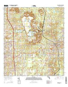 Brooksville Florida Current topographic map, 1:24000 scale, 7.5 X 7.5 Minute, Year 2015