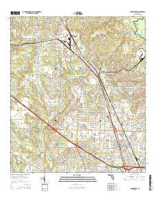 Cantonment Florida Current topographic map, 1:24000 scale, 7.5 X 7.5 Minute, Year 2015