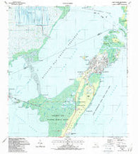 Card Sound Florida Historical topographic map, 1:24000 scale, 7.5 X 7.5 Minute, Year 1988