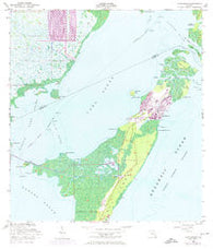 Card Sound Florida Historical topographic map, 1:24000 scale, 7.5 X 7.5 Minute, Year 1956
