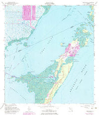 Card Sound Florida Historical topographic map, 1:24000 scale, 7.5 X 7.5 Minute, Year 1956