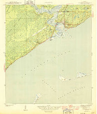 Carrabelle Florida Historical topographic map, 1:31680 scale, 7.5 X 7.5 Minute, Year 1944