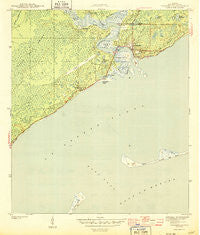 Carrabelle Florida Historical topographic map, 1:31680 scale, 7.5 X 7.5 Minute, Year 1944