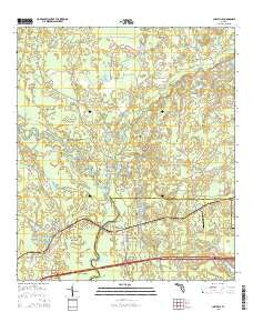 Caryville Florida Current topographic map, 1:24000 scale, 7.5 X 7.5 Minute, Year 2015