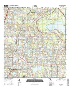 Casselberry Florida Current topographic map, 1:24000 scale, 7.5 X 7.5 Minute, Year 2015