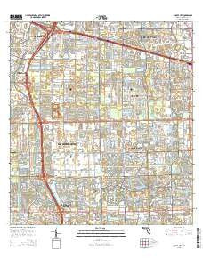 Cooper City Florida Current topographic map, 1:24000 scale, 7.5 X 7.5 Minute, Year 2015
