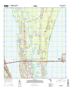 Courtenay Florida Current topographic map, 1:24000 scale, 7.5 X 7.5 Minute, Year 2015