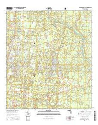 Crawfordville East Florida Current topographic map, 1:24000 scale, 7.5 X 7.5 Minute, Year 2015