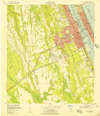 Daytona Beach Florida Historical topographic map, 1:24000 scale, 7.5 X 7.5 Minute, Year 1952