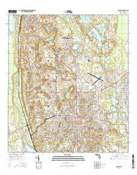 DeLand Florida Current topographic map, 1:24000 scale, 7.5 X 7.5 Minute, Year 2015